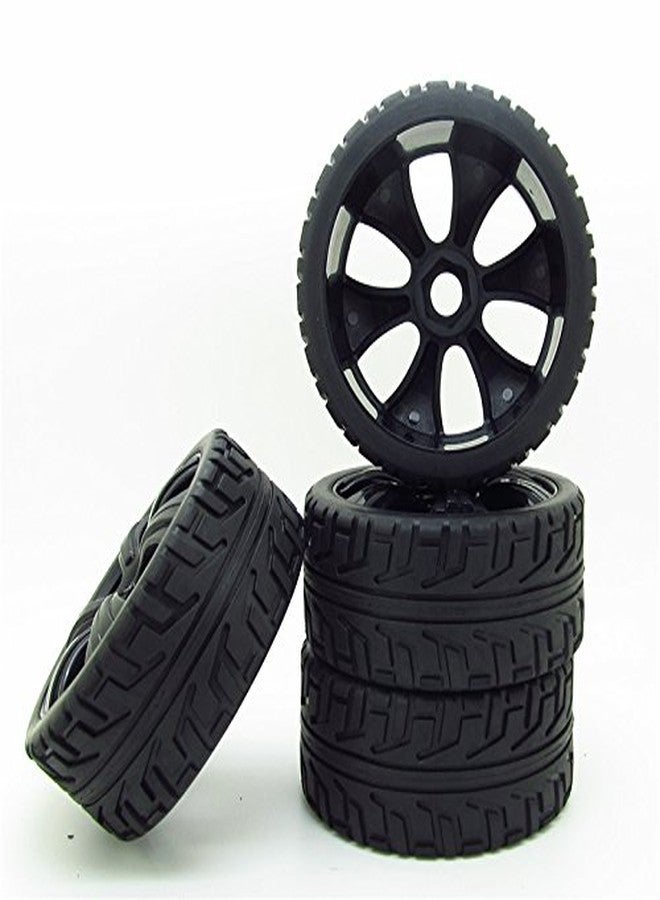 JIUWU RC Off-Road Buggy 1:8 Hex 17mm 6 Spoke Wheel Rims H Thread Pattern Tyre Tires Black - Image 2